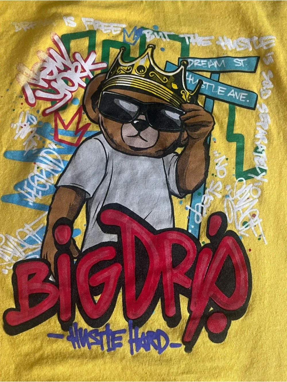Vibes Big Drip Graphic Tee - Yellow‎ Big Kids Sz M